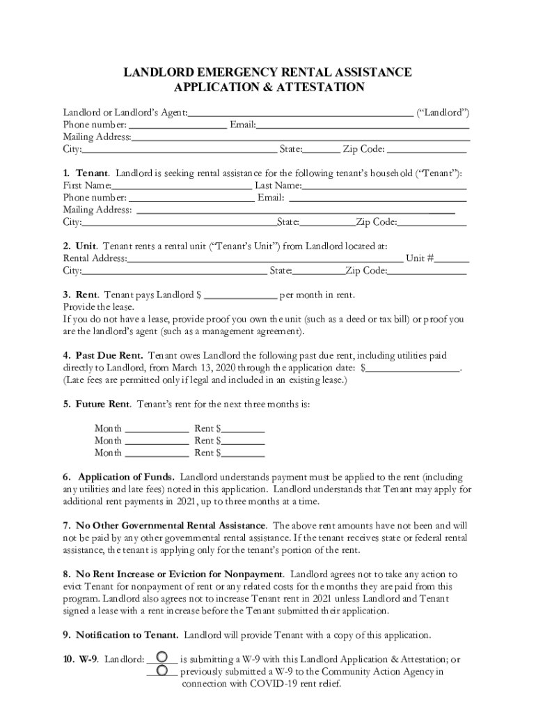 Fillable Online ELKHART COUNTY LANDLORD EMERGENCY RENTAL ASSISTANCE