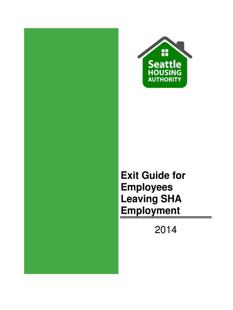 Fillable Online seattlehousing Exit Guide for Employees Leaving SHA