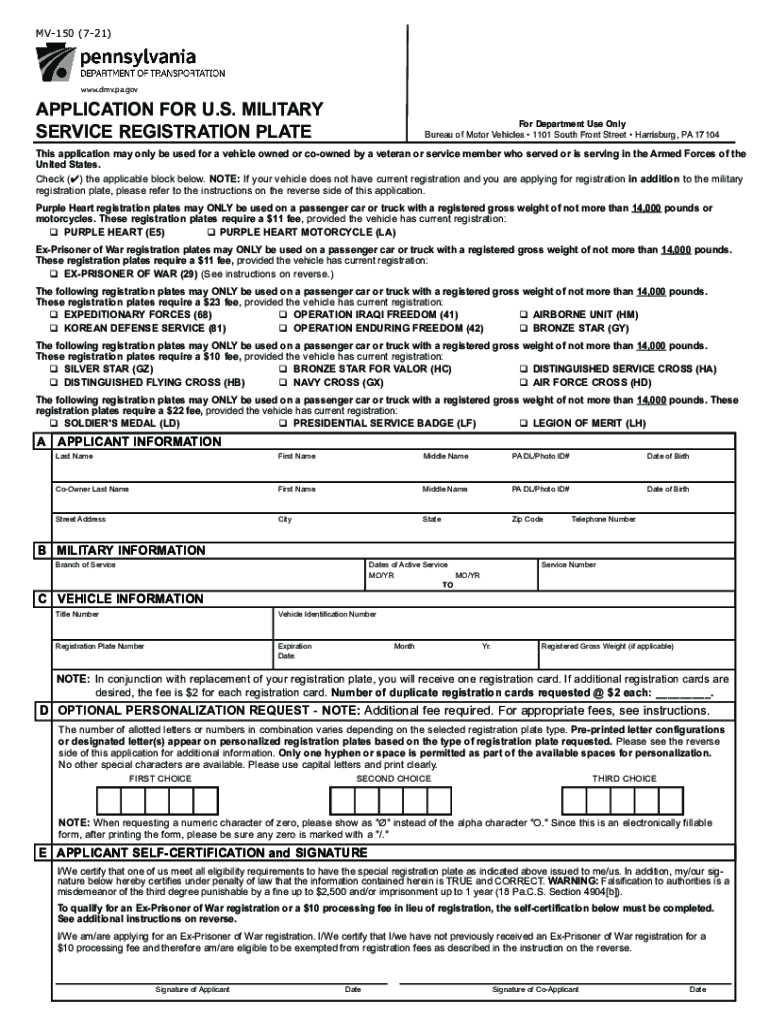 Pennsylvania dmv military exemption Fill out & sign online DocHub
