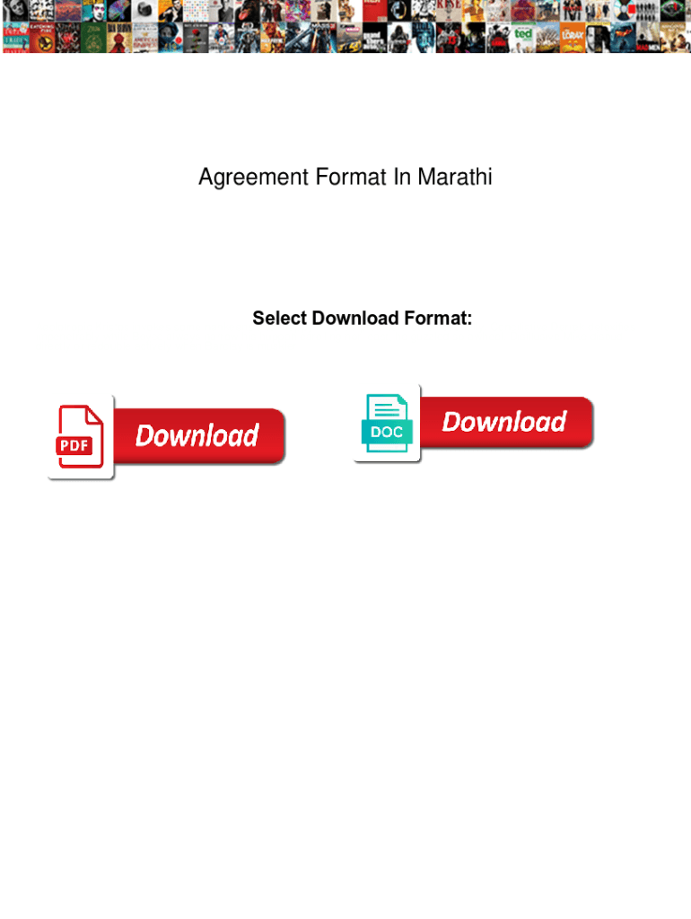 Fillable Online Agreement Format In Marathi. Agreement Format In