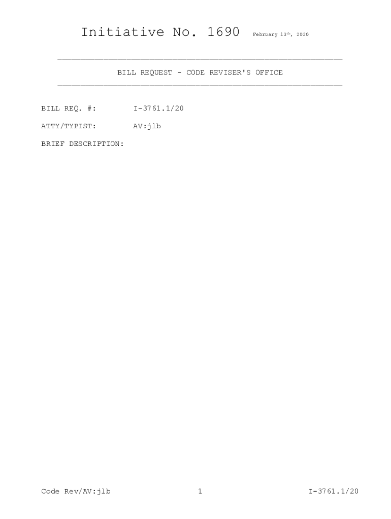 Fillable Online Office of the Code Reviser Washington State