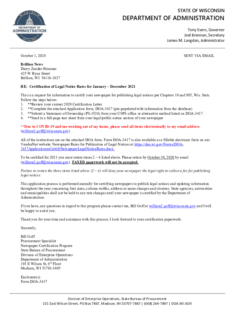 Fillable Online Brillion News Fax Email Print pdfFiller