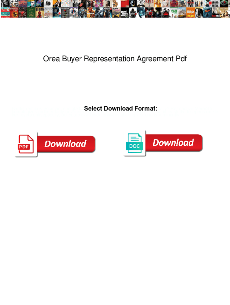 Fillable Online Orea Buyer Representation Agreement Pdf. Orea Buyer