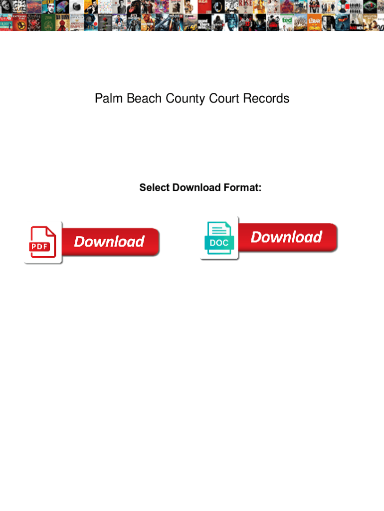 Fillable Online Palm Beach County Court Records. Palm Beach County