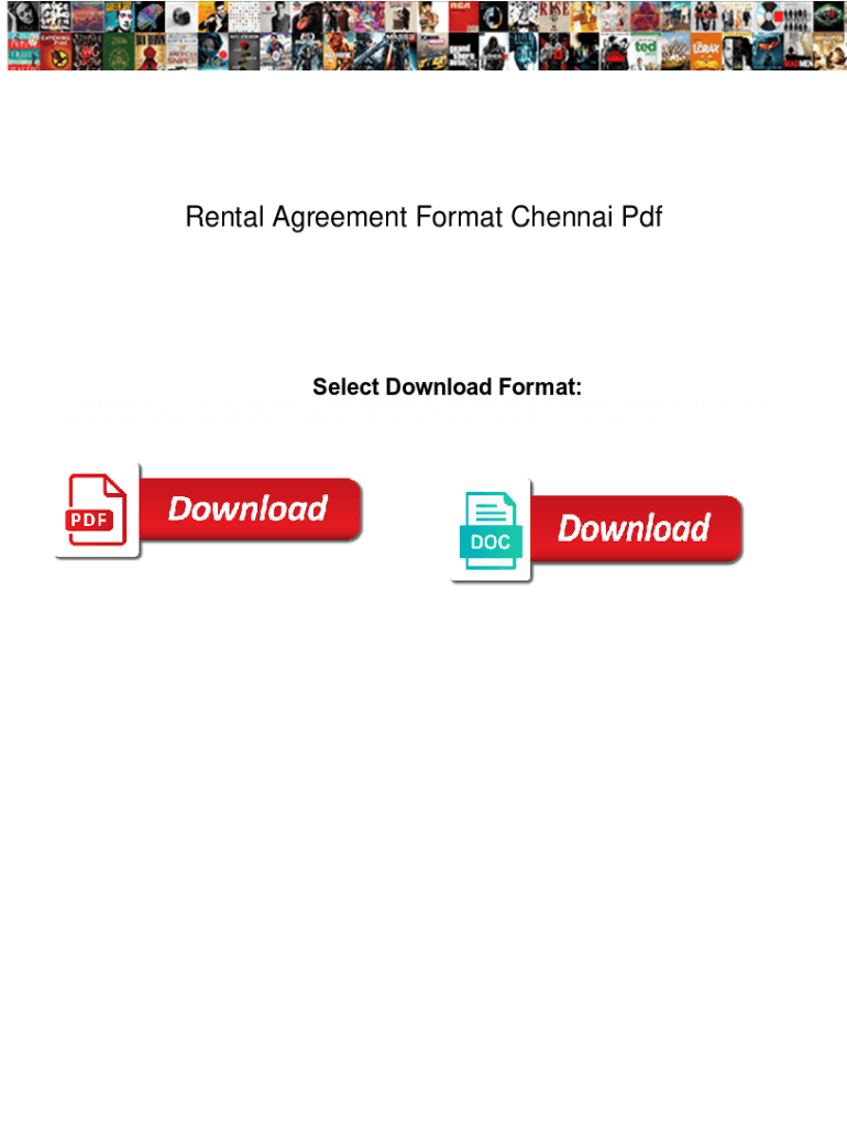 Fillable Online Rental Agreement Format Chennai Pdf. Rental Agreement
