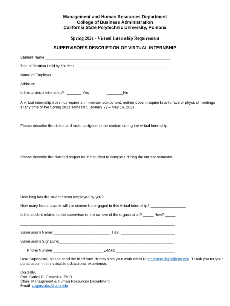 California State Polytechnic University, Pomona Management Doc