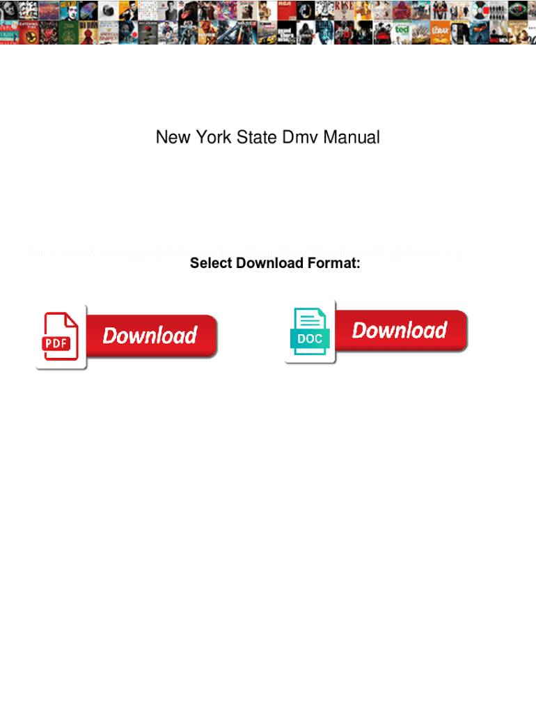 Fillable Online New York State Dmv Manual. New York State Dmv Manual