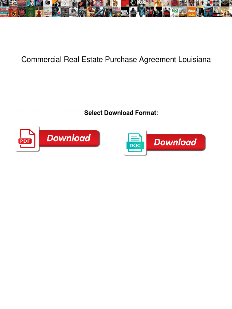 Fillable Online Commercial Real Estate Purchase Agreement Louisiana