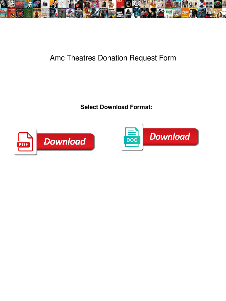 Fillable Online Amc Theatres Donation Request Form. Amc Theatres