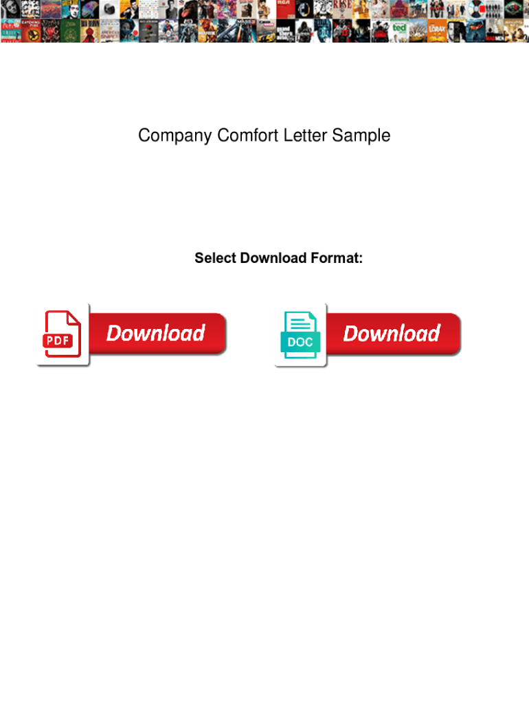 Fillable Online Company Comfort Letter Sample. Company Comfort Letter
