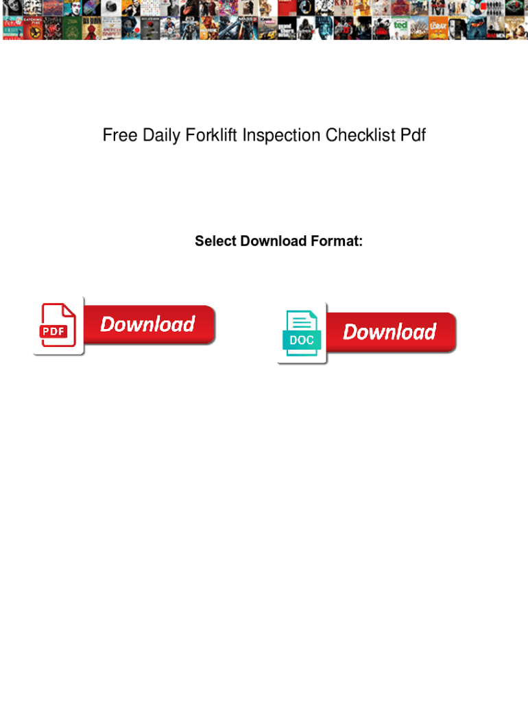 Fillable Online Free Daily Forklift Inspection Checklist Pdf. Free Daily Forklift Inspection