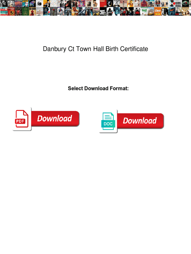 Fillable Online Danbury Ct Town Hall Birth Certificate. Danbury Ct Town