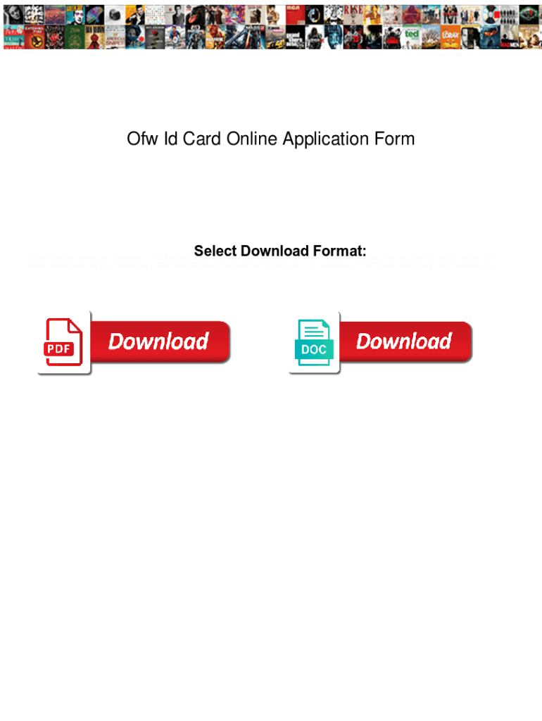 Fillable Online Ofw Id Card Online Application Form. Ofw Id Card Online