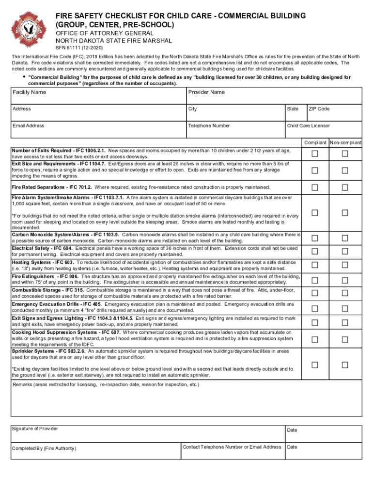 Fillable Online Fire Code Sample Inspection ChecklistsFire Protection