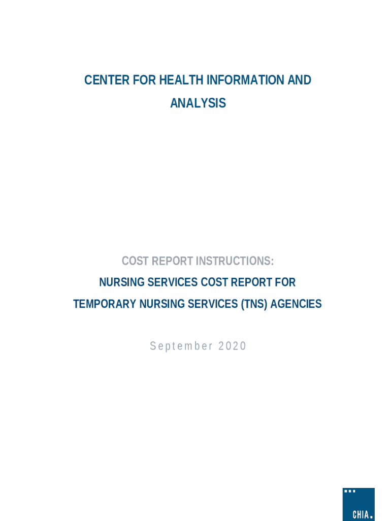 COST REPORT INSTRUCTIONS NURSING SERVICES COST REPORT FOR Doc Template pdfFiller