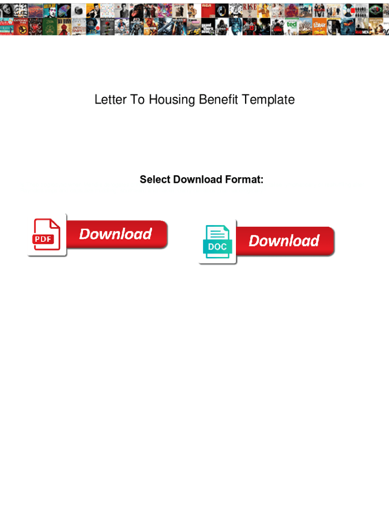 Fillable Online Letter To Housing Benefit Template. Letter To Housing