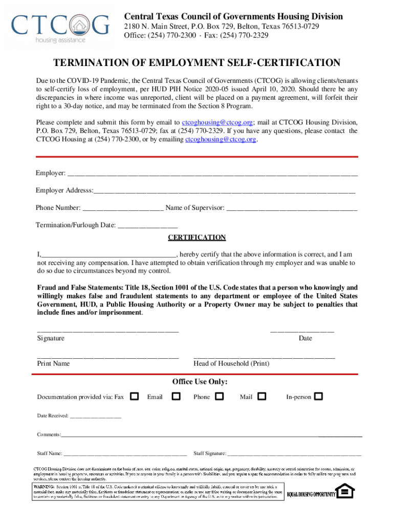 Fillable Online Belton Housing Authority, TX Public Housing and