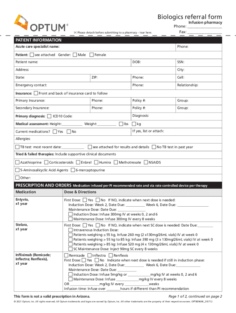Fillable Online Biologics referral form