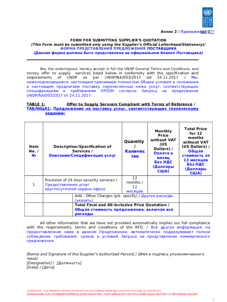 FOR QUOTATION (RFQ) (Goods