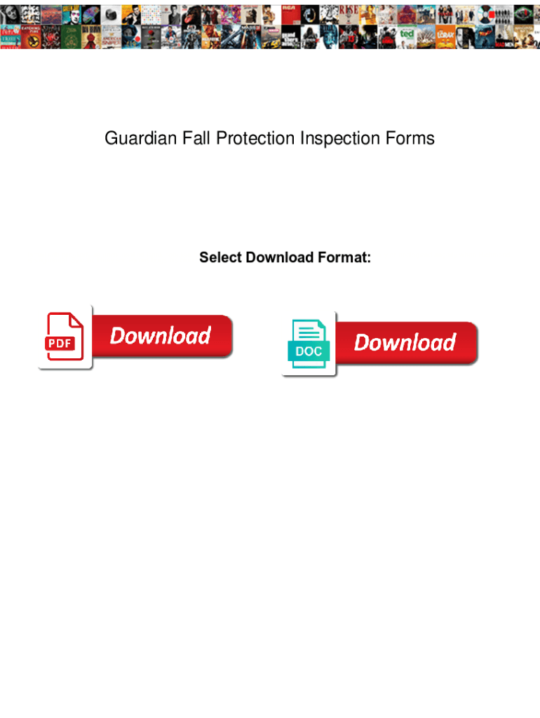 Fillable Online Guardian Fall Protection Inspection Forms. Guardian