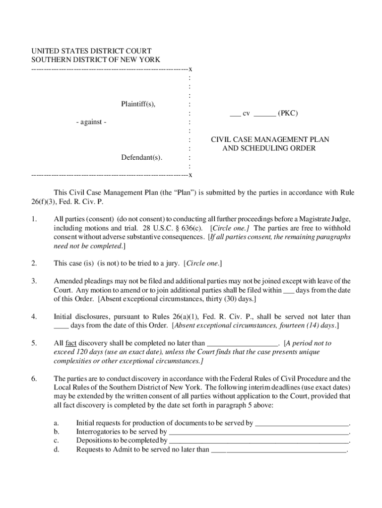 Fillable Online INDIVIDUAL RULES OF PRACTICE IN wp.nysd.uscourts