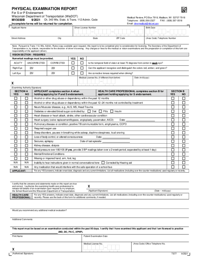 20212024 Form WI DoT MV3030B Fill Online, Printable, Fillable, Blank