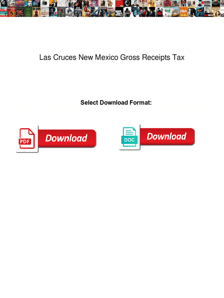 Fillable Online Las Cruces New Mexico Gross Receipts Tax. Las Cruces New Mexico Gross Receipts