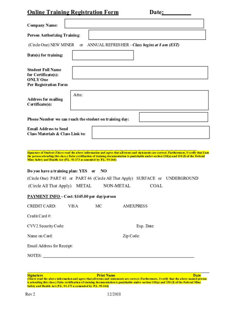Fillable Online Online Training Information Sheet Fax Email Print