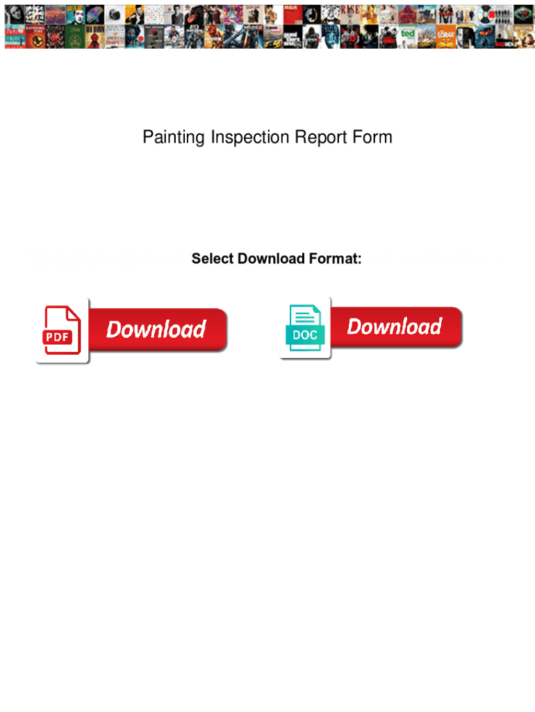 Fillable Online Painting Inspection Report Form. Painting Inspection