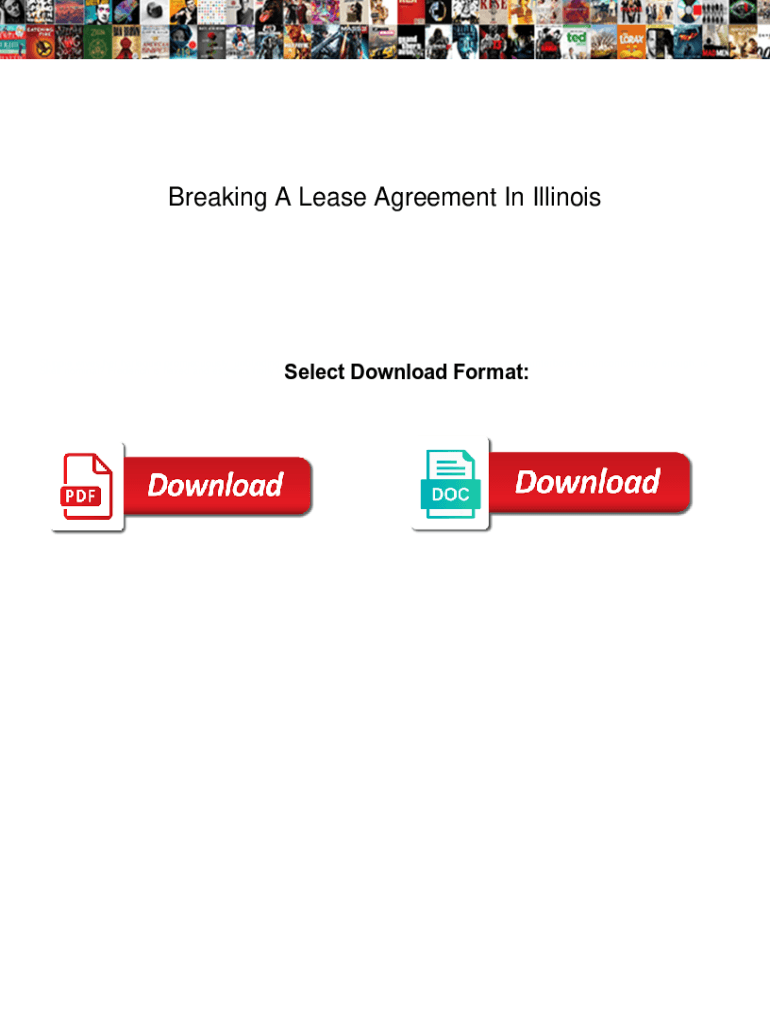 Fillable Online Breaking A Lease Agreement In Illinois. Breaking A