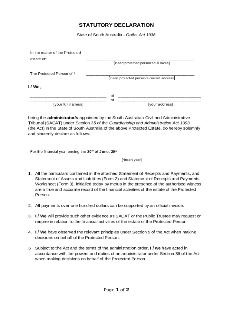 Ination for authorised statutory declaration witnesses Doc Template
