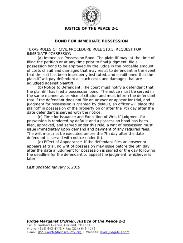 510.5 Request for Immediate