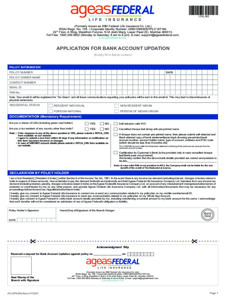 Fillable Online APPLICATION FOR ELECTRONIC CLEARANCE SERVICE (ECS) Fax