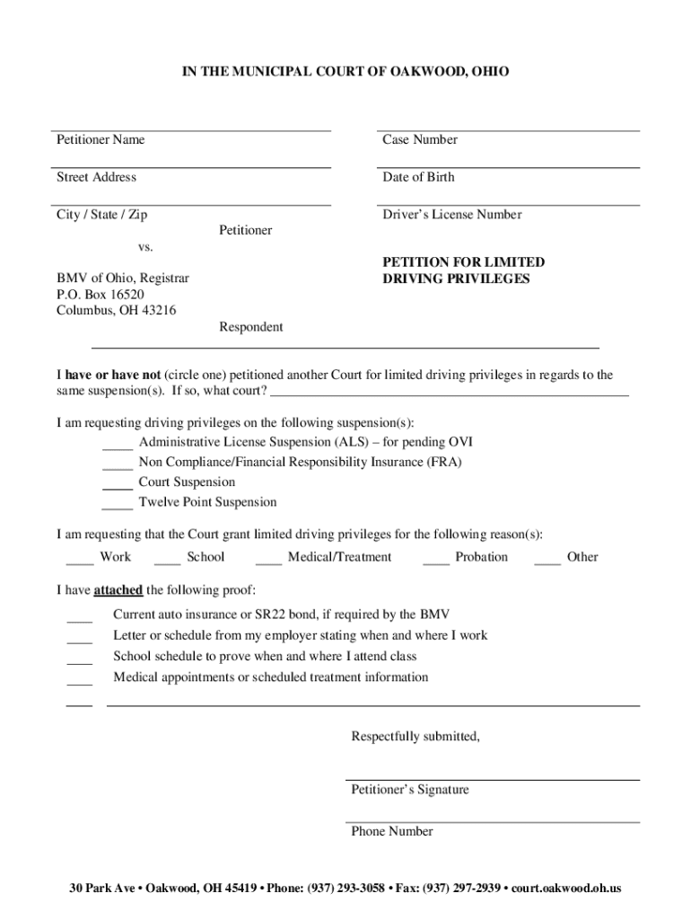 Fillable Online Oakwood Municipal Court HomeOakwood, GA Court