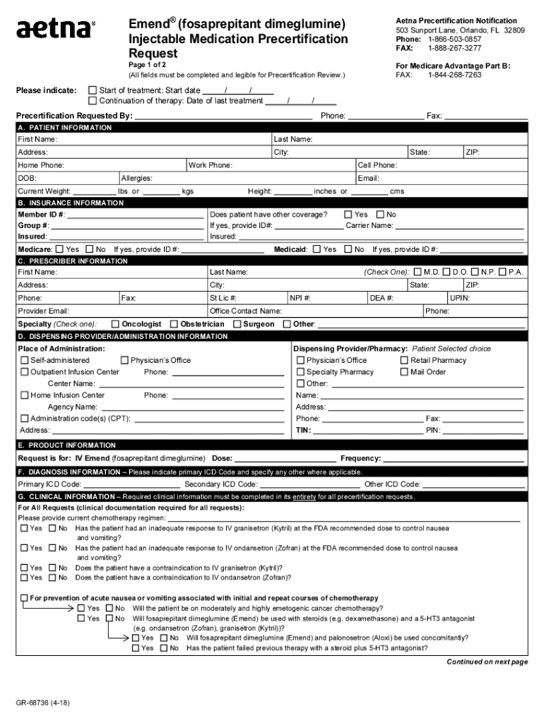Fillable Online Aetna Authorization To Specialty Office Form Free PDF
