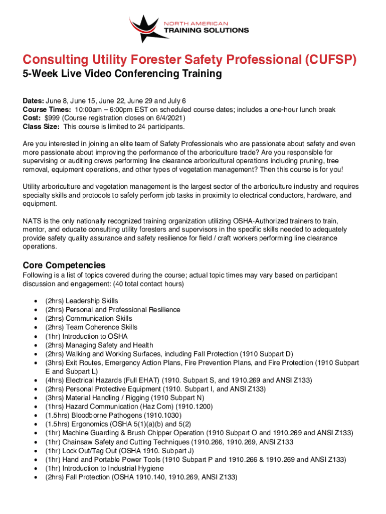 Fillable Online Certified utility safety professional course" Keyword