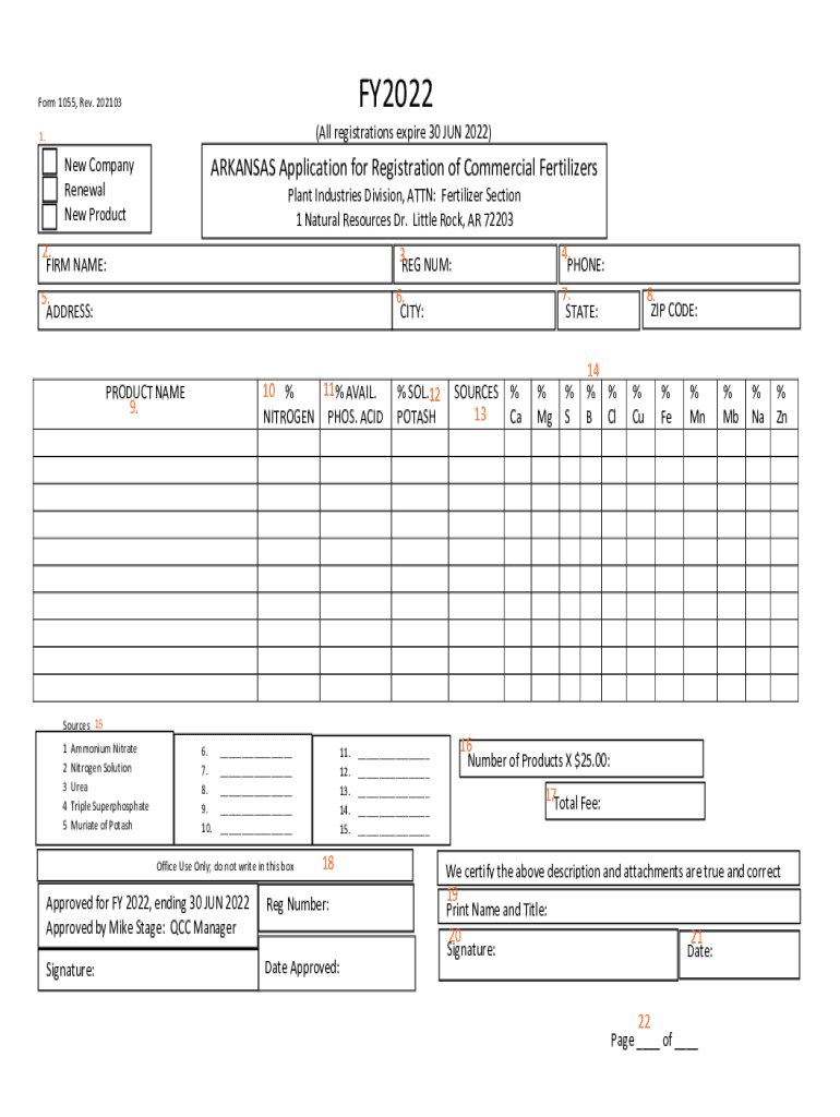 Fillable Online Arkansas State Plant Board Forms Fill Online