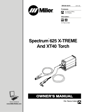 Fillable Online Fillable Online Miller Spectrum 875 Autoline Owner's