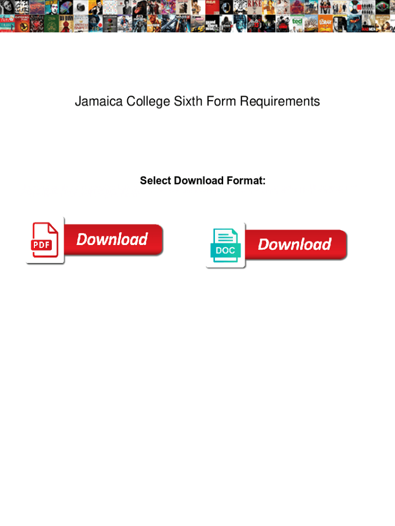 Fillable Online Jamaica College Sixth Form Requirements. Jamaica