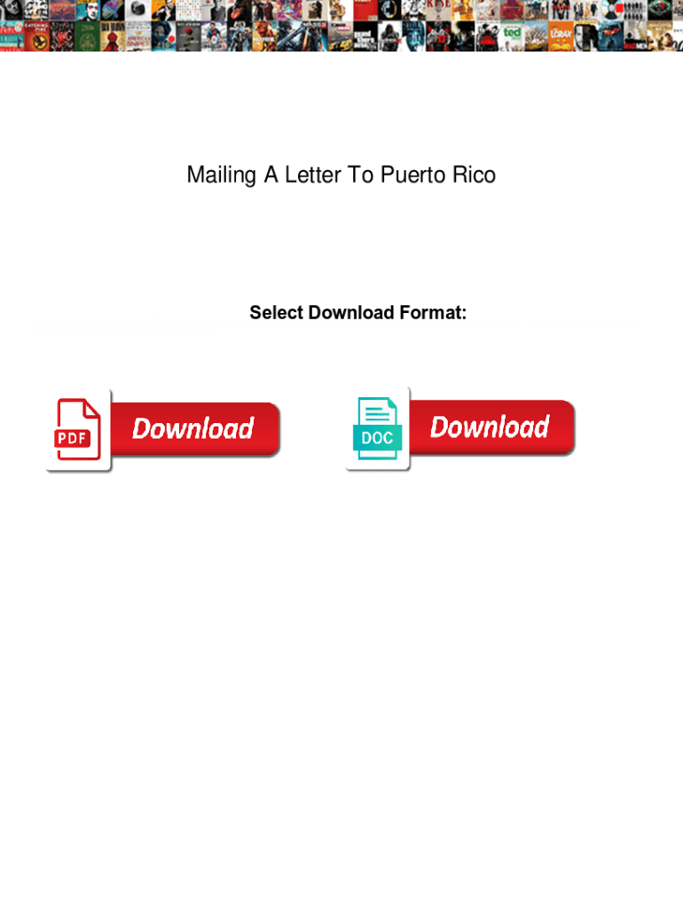 Fillable Online Mailing A Letter To Puerto Rico. Mailing A Letter To