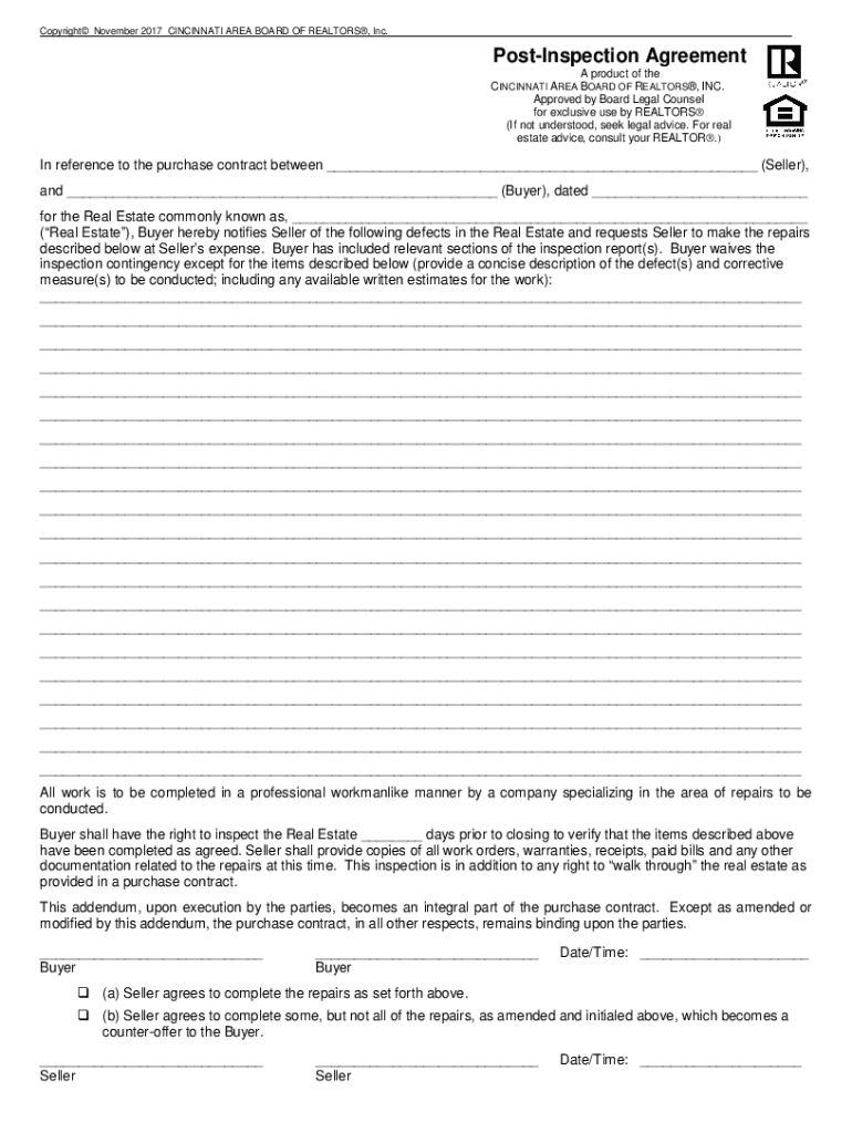 Fillable Online Dayton Area Board Of Realtors Purchase Agreement