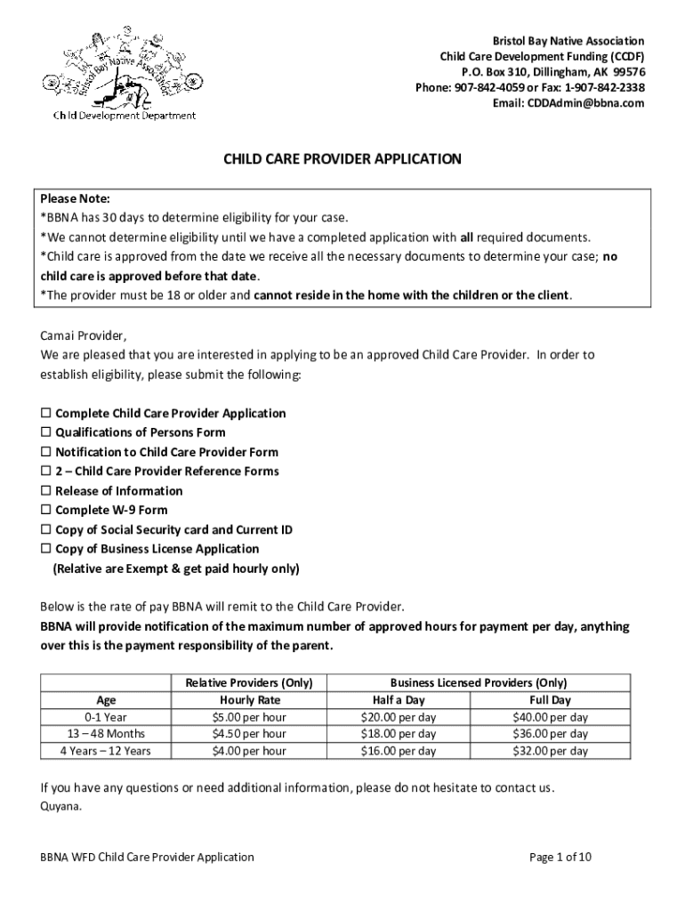 Fillable Online Bristol Bay Native Association Po Box 310, Dillingham