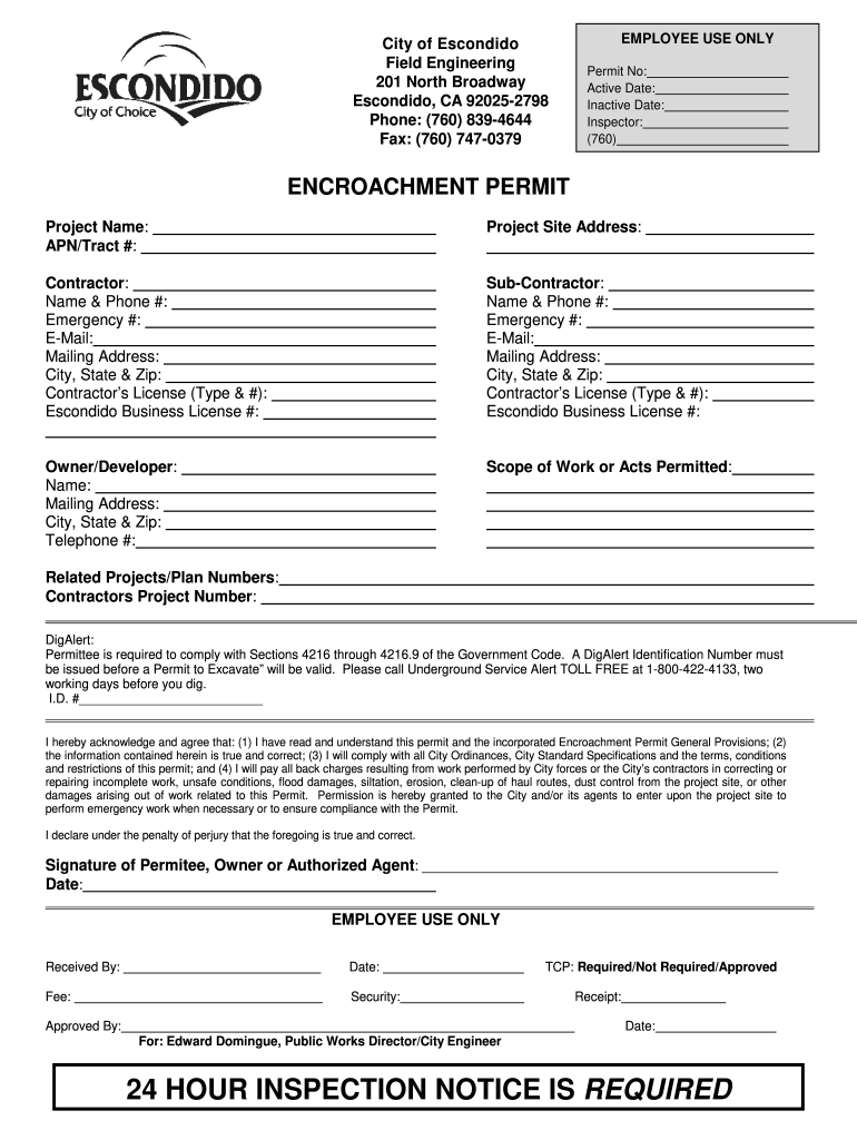 City of escondido building department Fill out & sign online DocHub