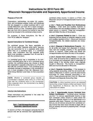 2010 IC-145 Instructions For 2010 Form 4N. 2010 IC-145 Form 4N
