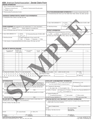 Fillable Online ada J430D_Dental Claim Form_2012.indd - ada Fax Email