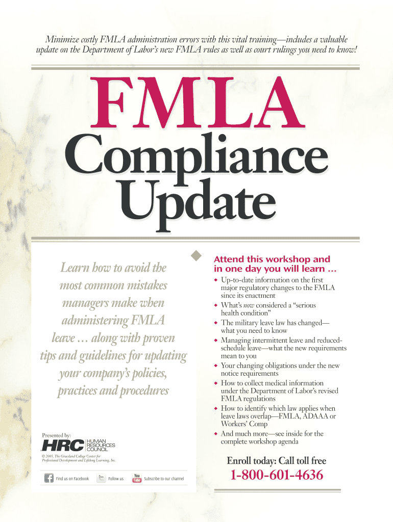 Fillable Online Minimize costly FMLA administration errors with this
