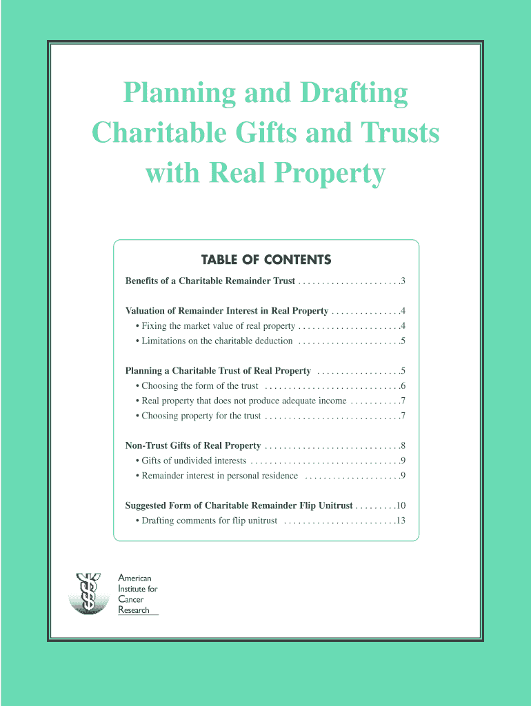 charitable remainder trust tax redemption deed from trustee Fill Online