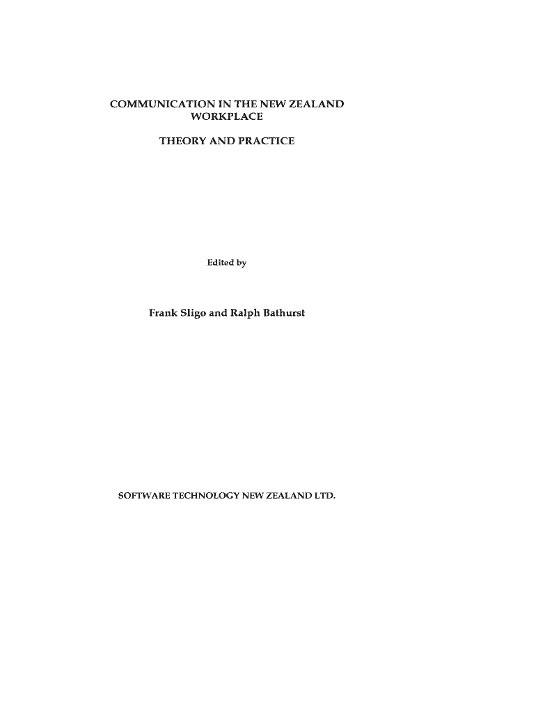 COMMUNICATION IN THE NEW ZEALAND Fill out & sign online DocHub