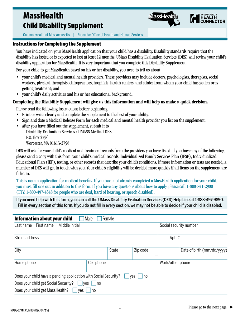 20152024 Form MA MADSC Fill Online, Printable, Fillable, Blank