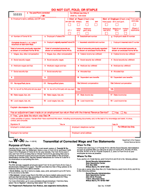2023 Form IRS W-3C Fill Online, Printable, Fillable, Blank - pdfFiller